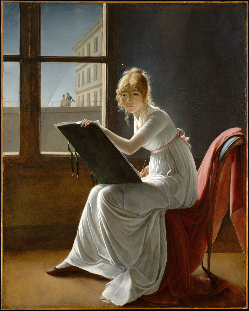 “Young Woman Drawing” by Marie-Denise Villers