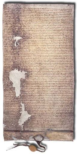 The 1225 version of Magna Carta issued by Henry III  – National Archives, London